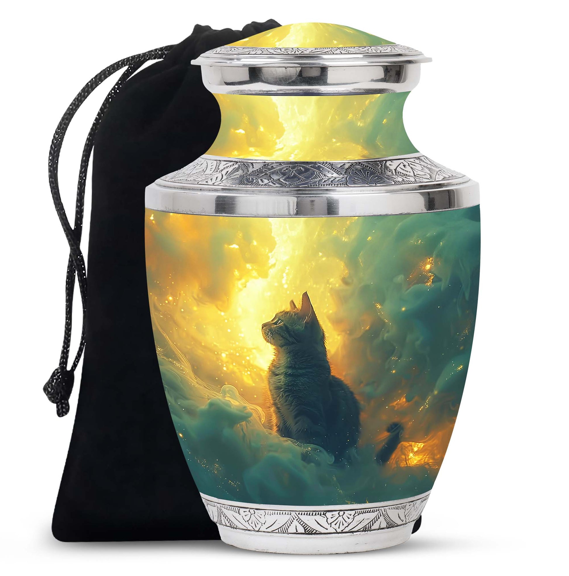 Cat  Large Urn 10 Inch