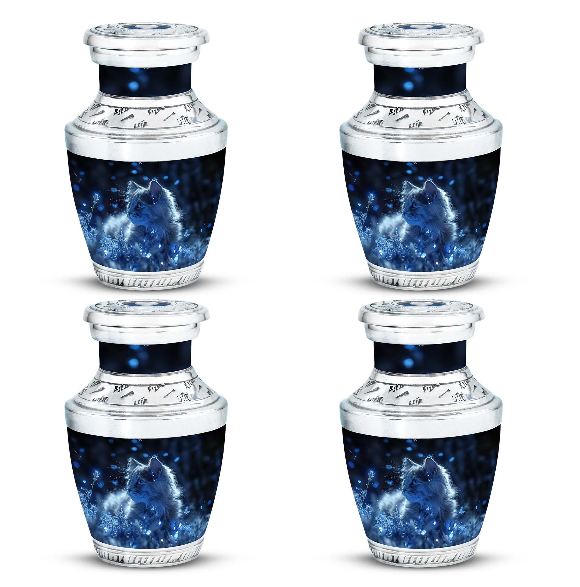 Cat  Small Urn Set of 4 Combo