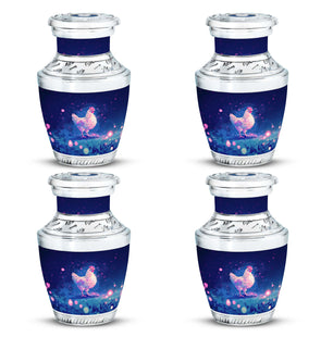 Chicken  Small Urn Set of 4 Combo