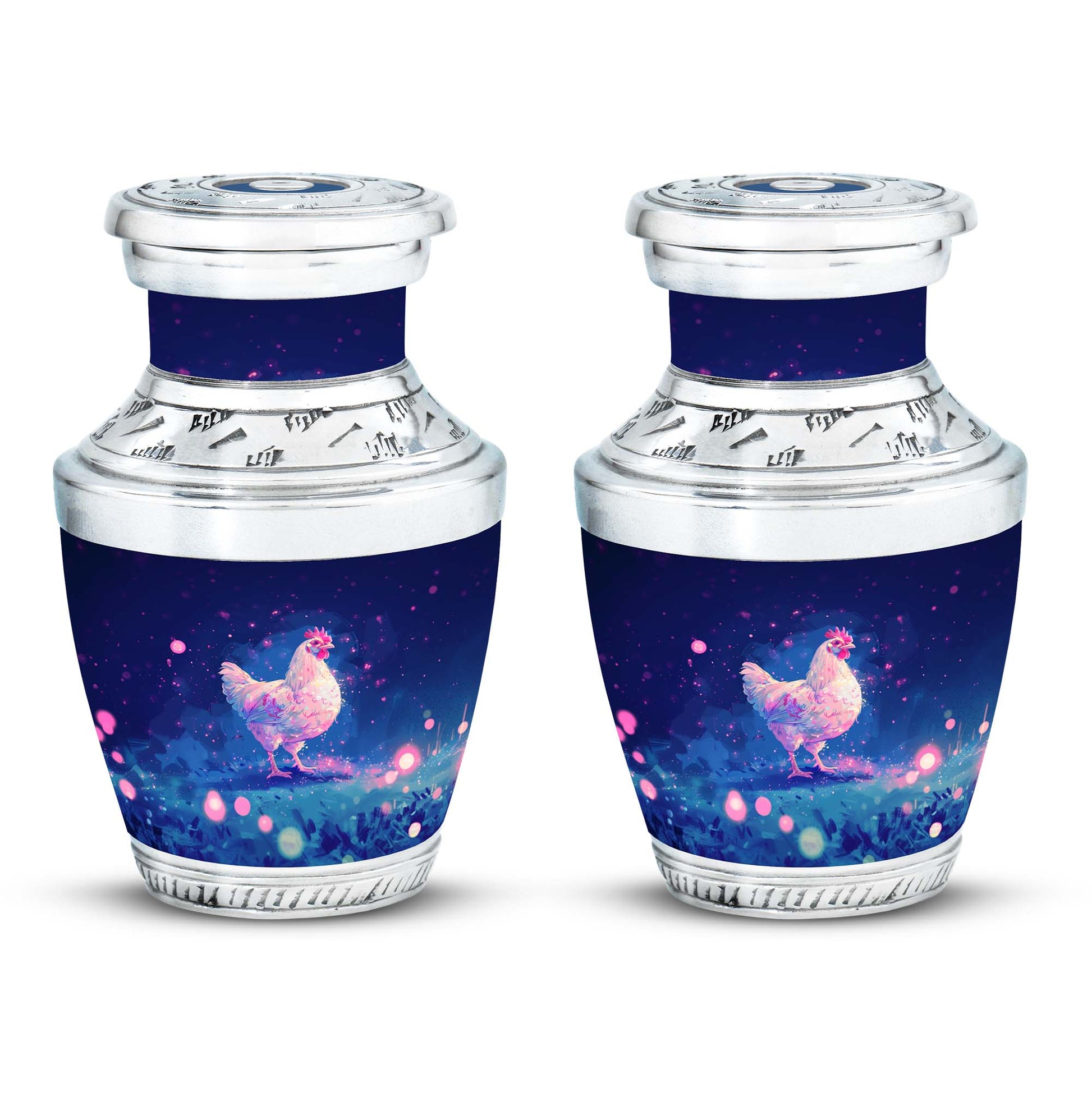 Chicken  Small Urn Set of 2 Combo