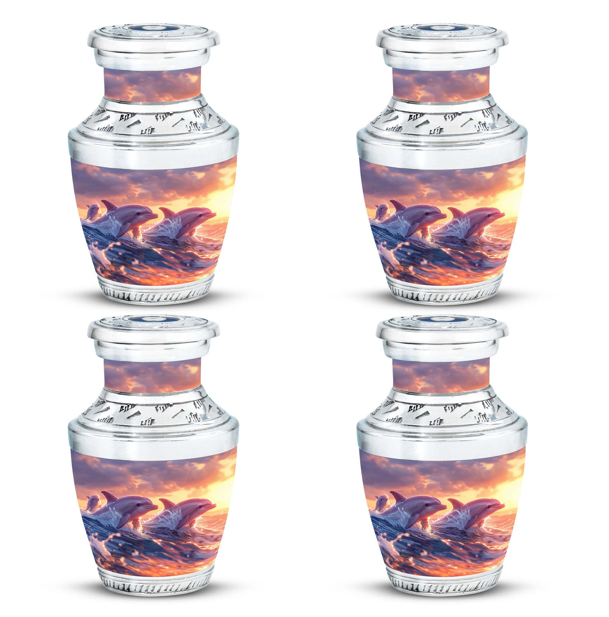 Dolphin  Small Urn Set of 4 Combo