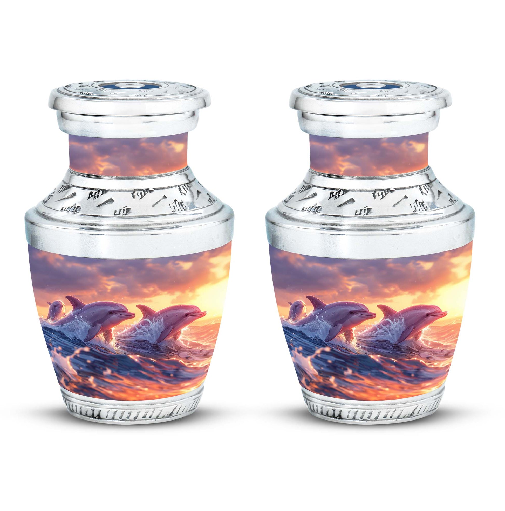 Dolphin  Small Urn Set of 2 Combo