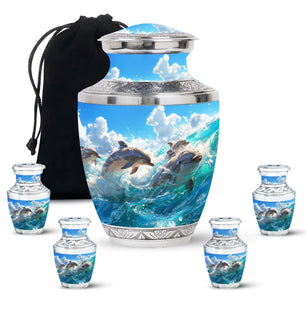 Ocean  Large urn & 4 Small Urn