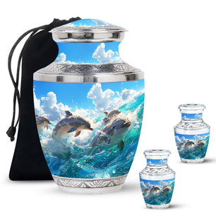 Ocean  Large urn & 2 Small Urn