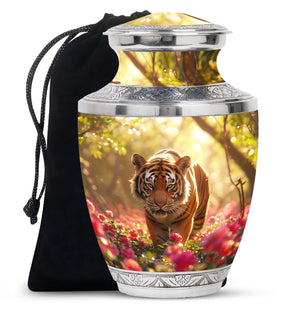 Tiger  Large Urn 10 Inch