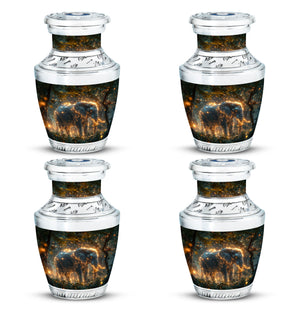 Elephant  Small Urn Set of 4 Combo