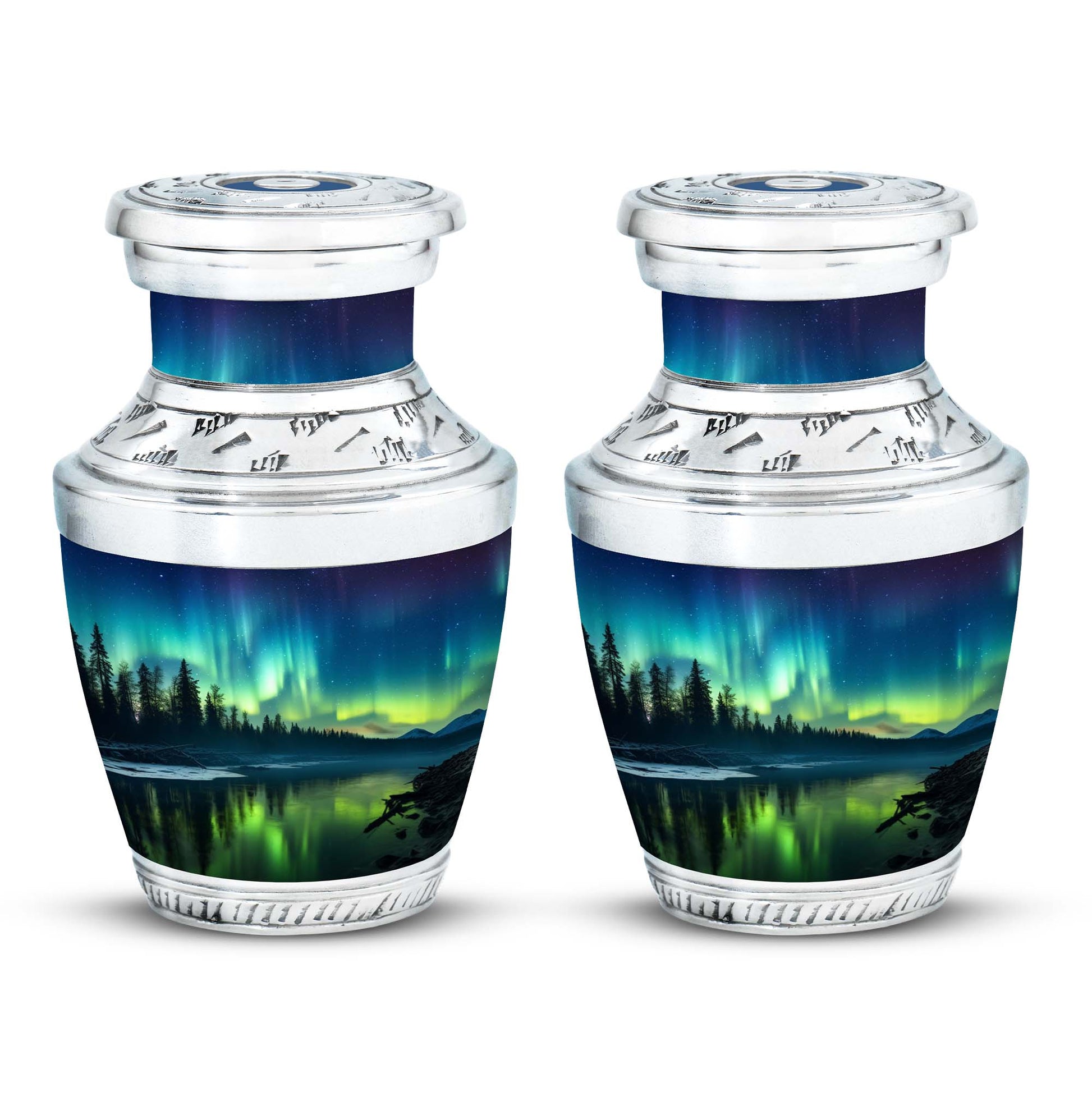 Northen lights  Small Urn Set of 2 Combo