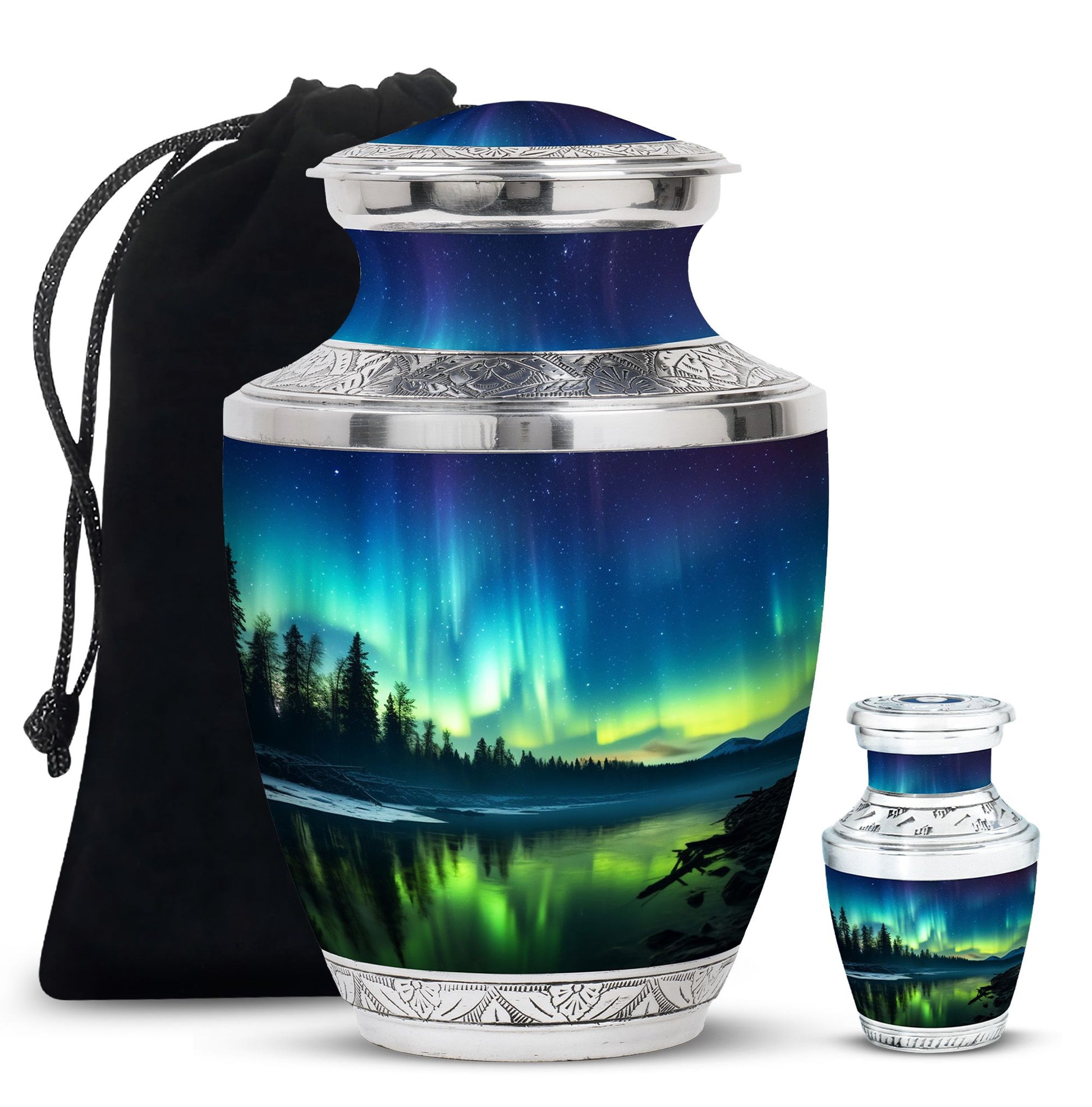 Northen lights  Large urn & 1 Small Urn