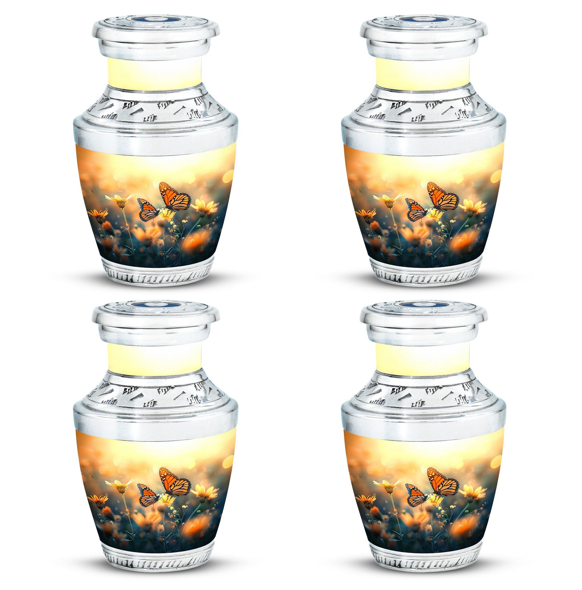 Butterfly  Small Urn Set of 4 Combo