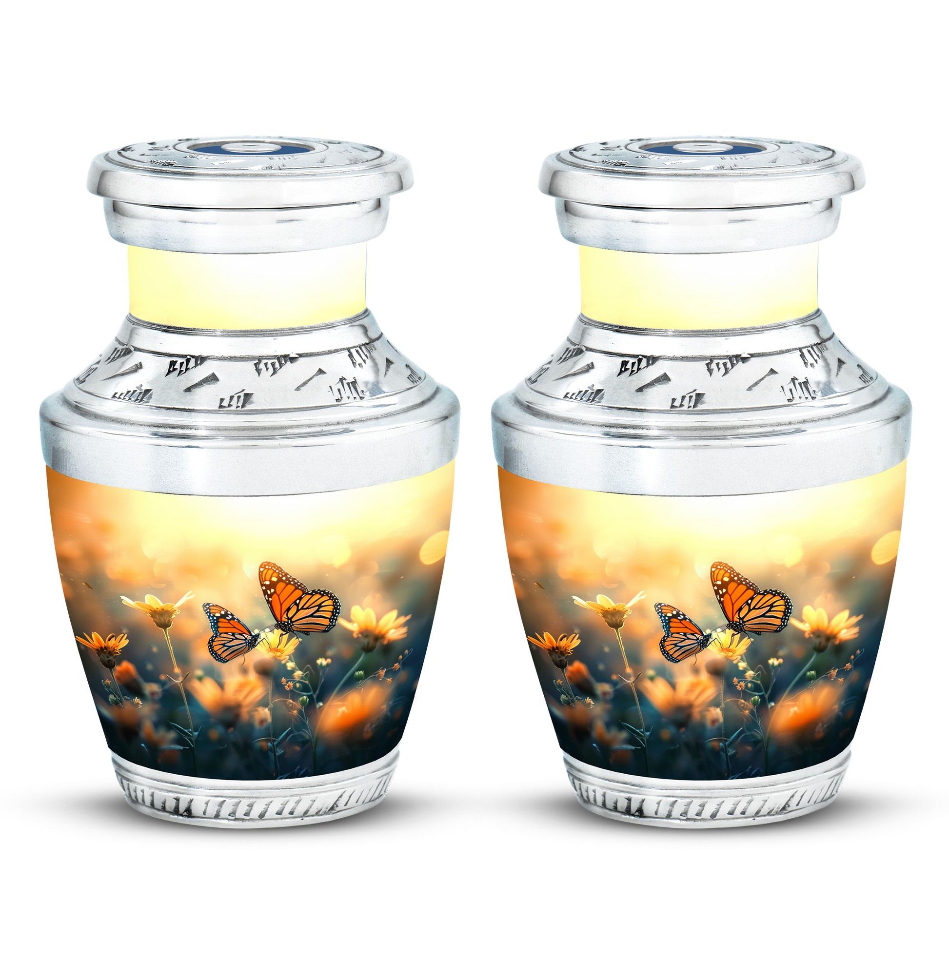 Butterfly  Small Urn Set of 2 Combo