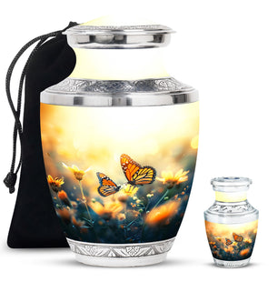 Butterfly  Large urn & 1 Small Urn