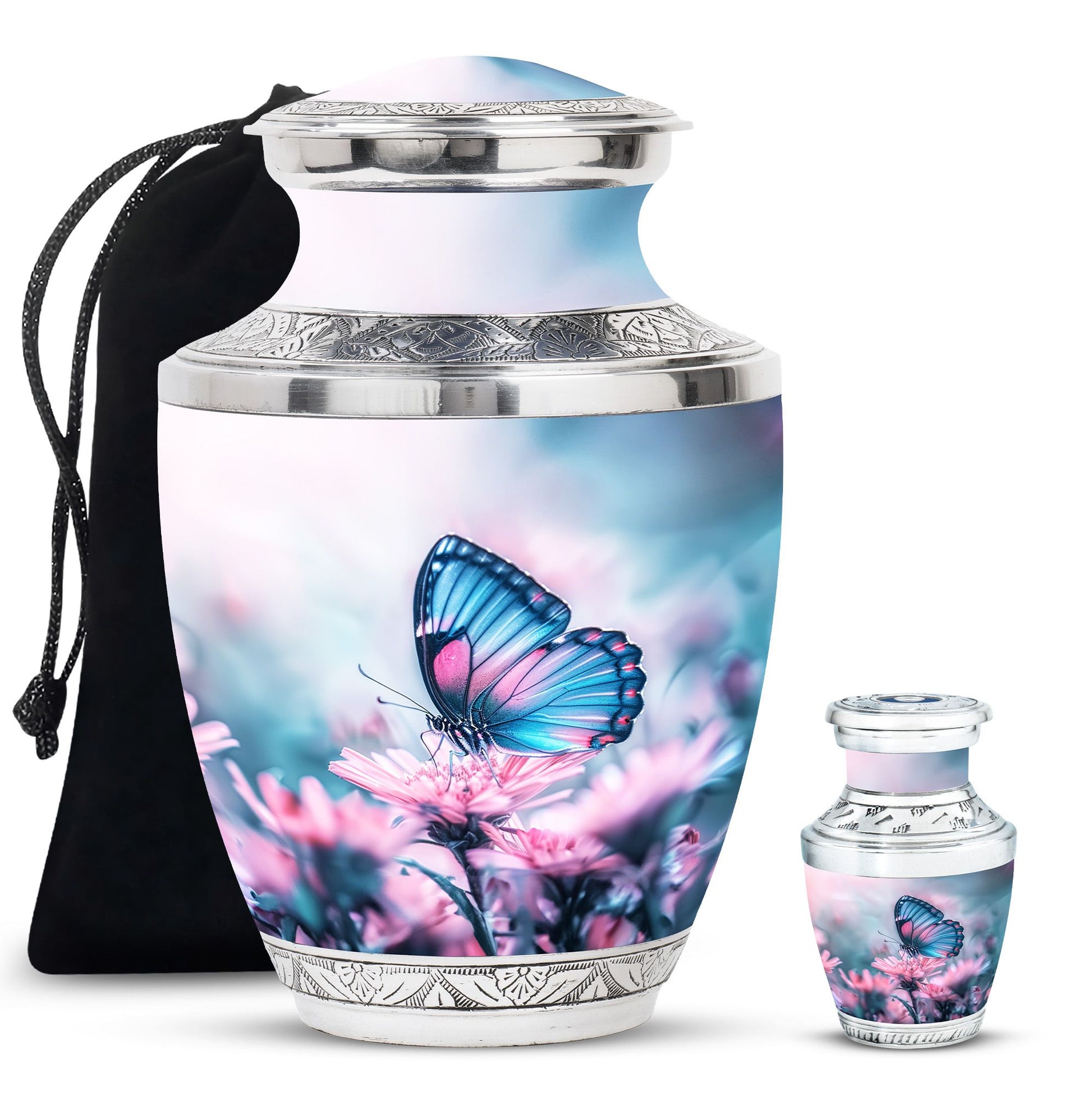 Butterfly  Large urn & 1 Small Urn