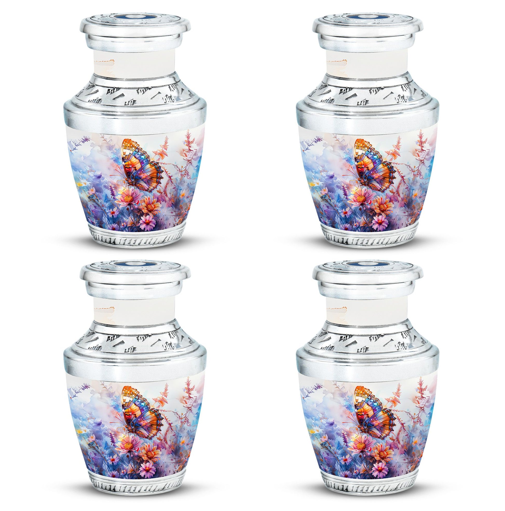 Butterfly  Small Urn Set of 4 Combo