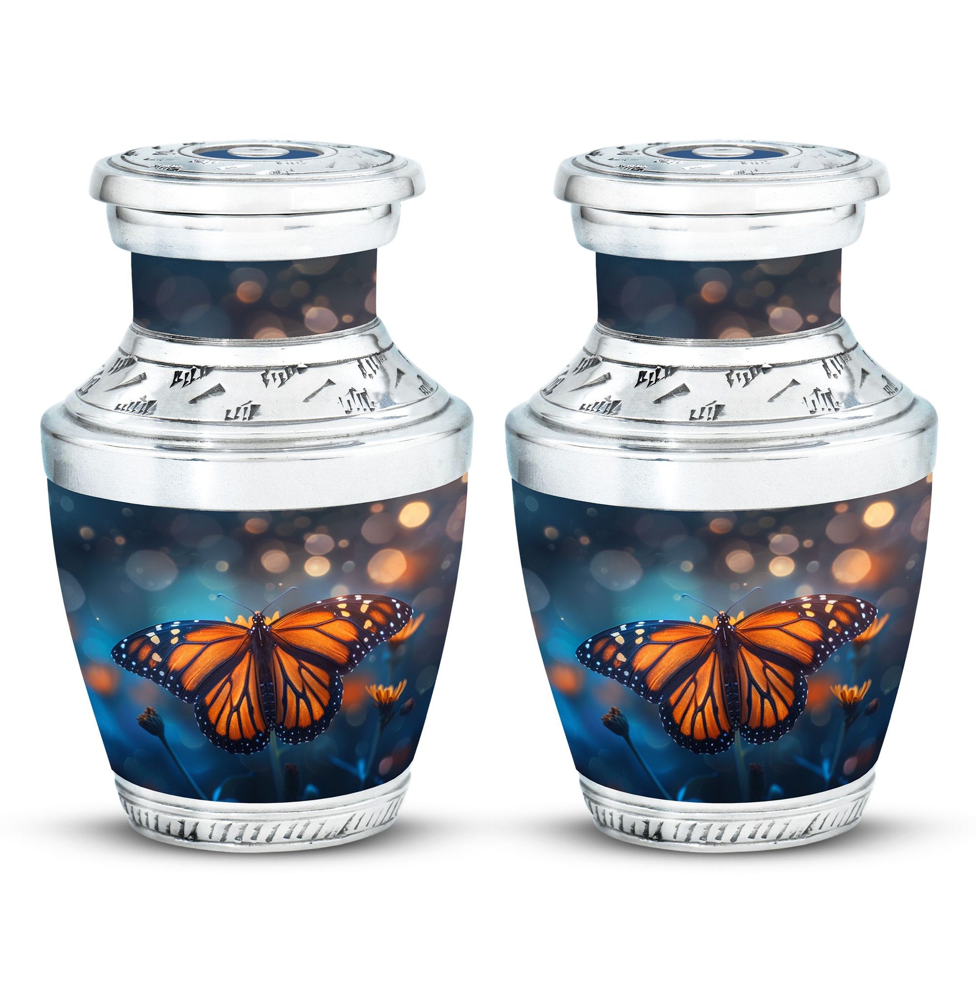 Butterfly  Small Urn Set of 2 Combo