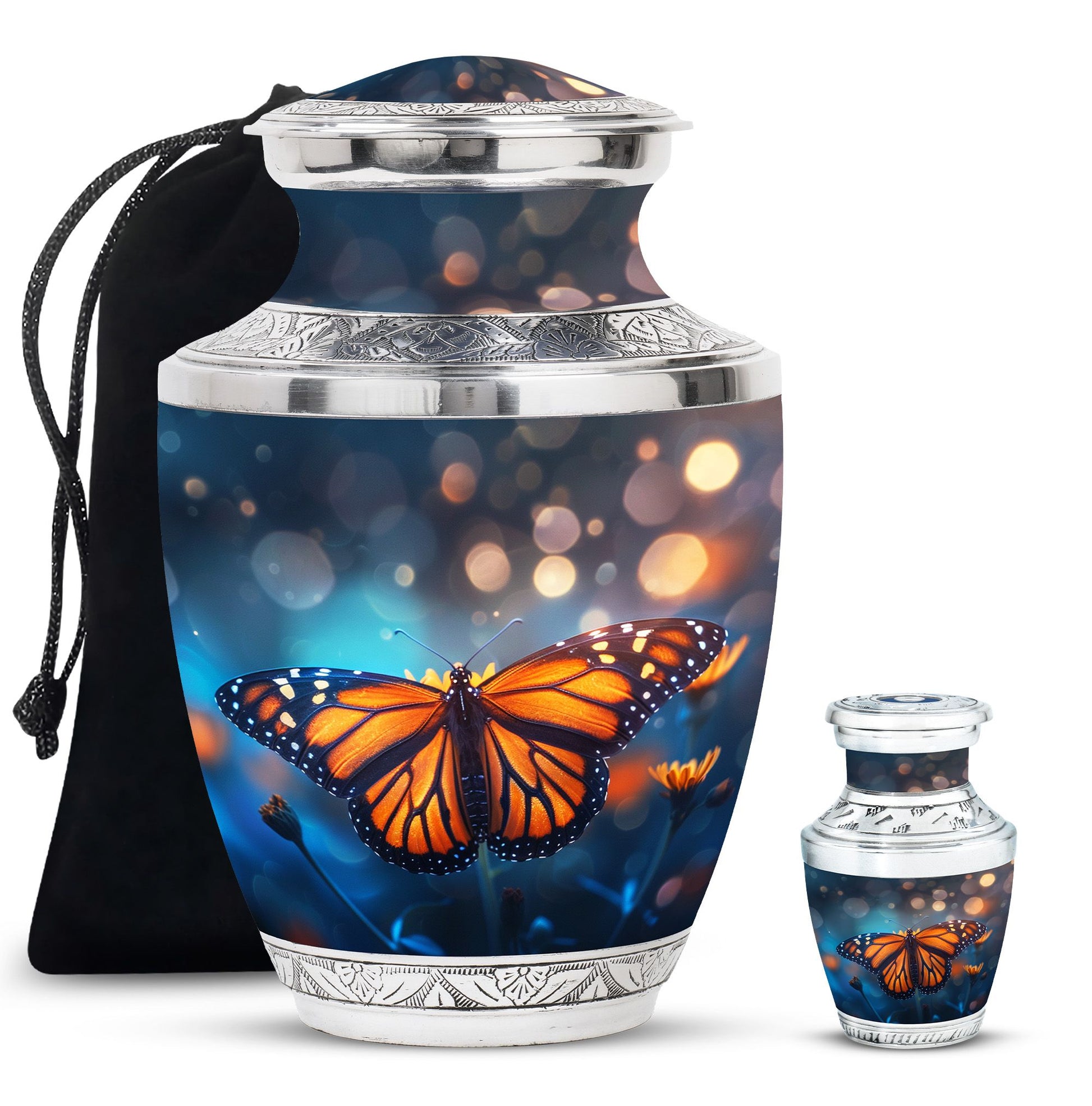 Butterfly  Large urn & 1 Small Urn