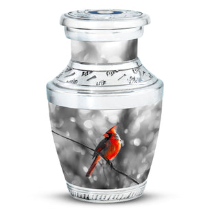 Cardinal Bird  Small Urn 3 Inch