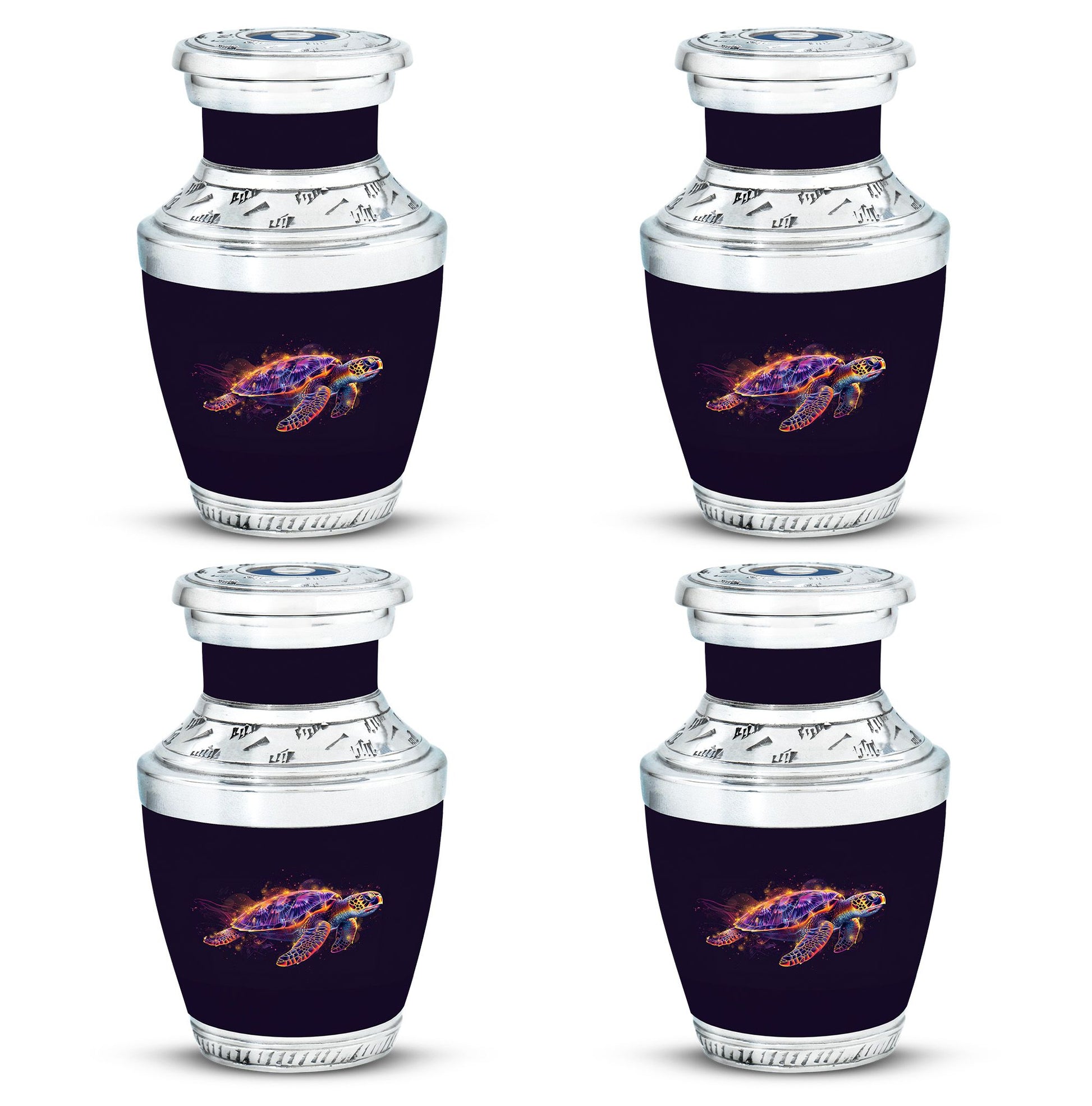 Turtle  Small Urn Set of 4 Combo