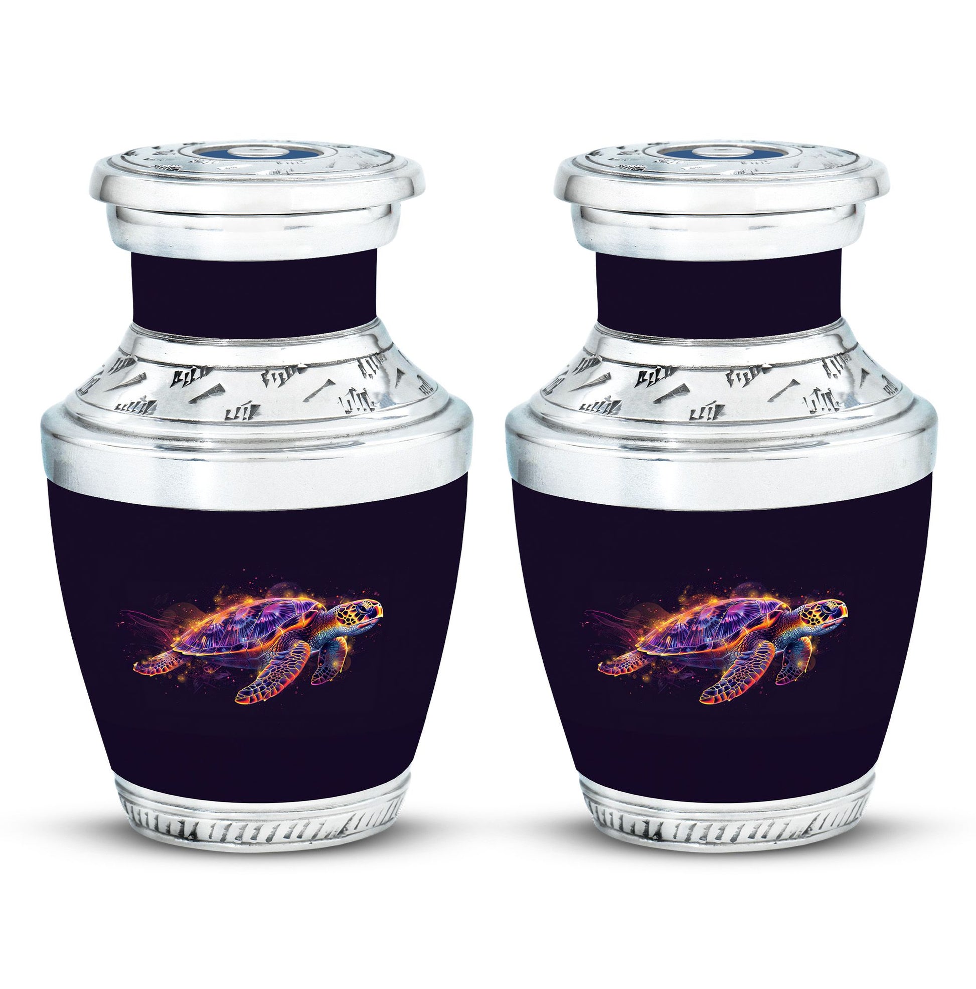 Turtle  Small Urn Set of 2 Combo