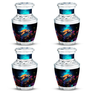 Turtle  Small Urn Set of 4 Combo