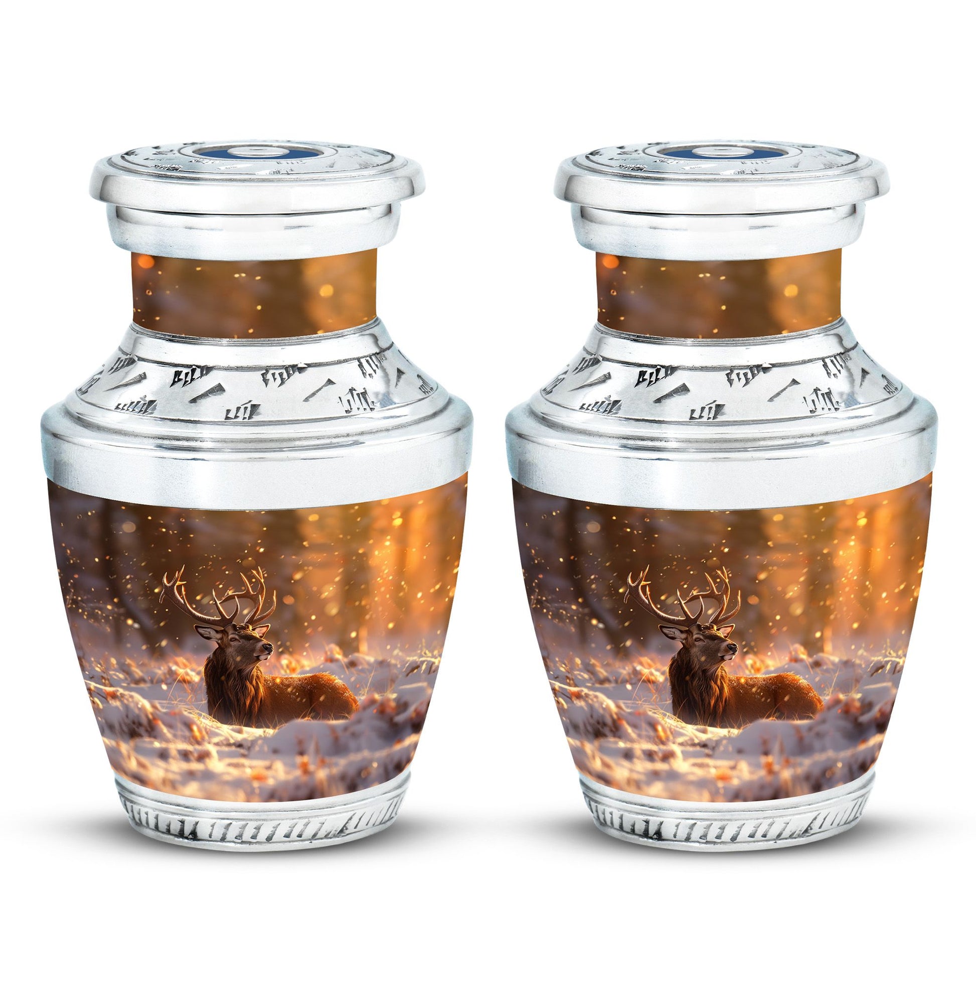 Deer  Small Urn Set of 2 Combo