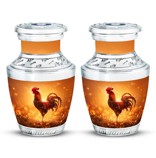 Rooster  Small Urn Set of 2 Combo