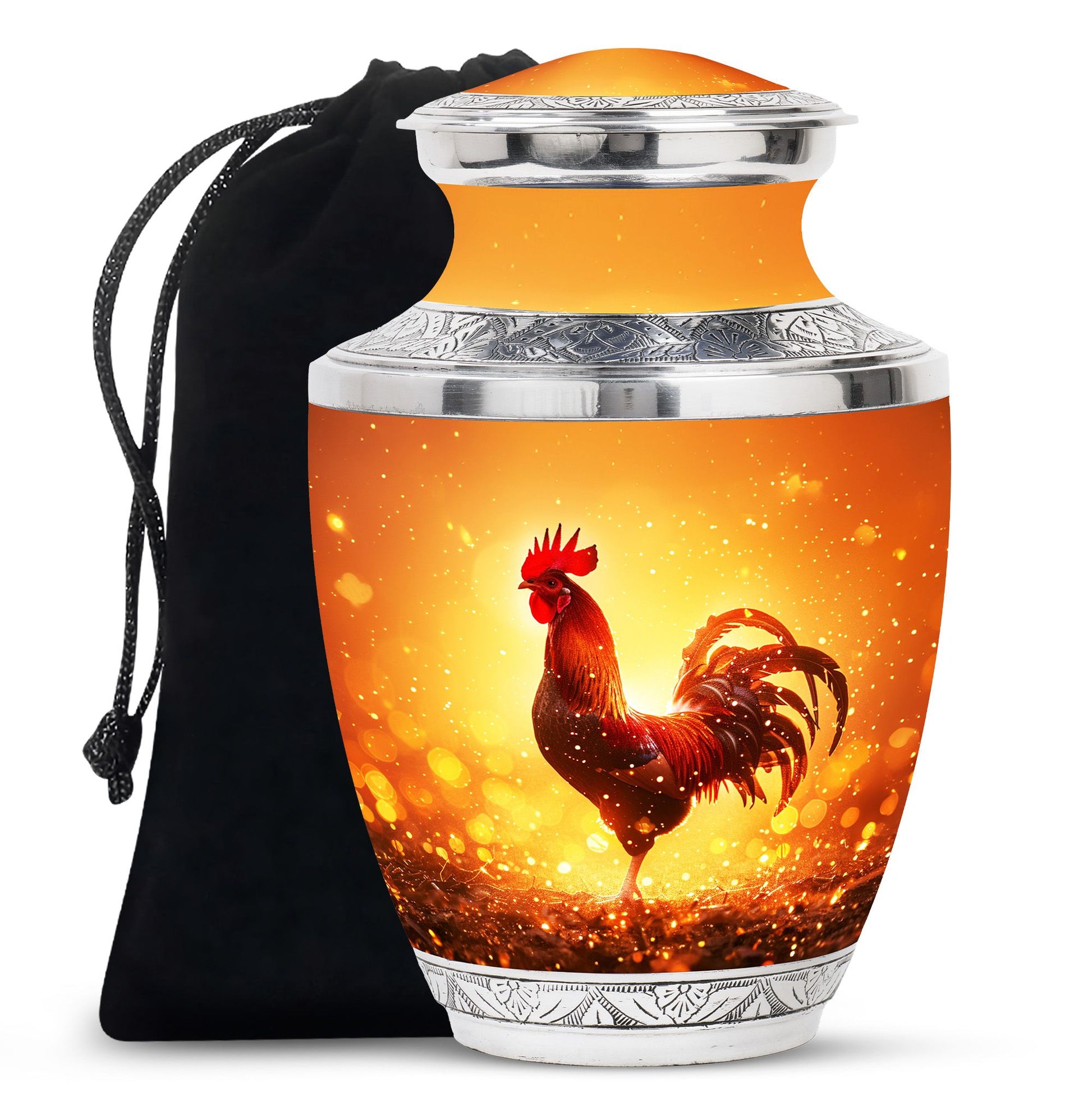 Rooster  Large Urn 10 Inch