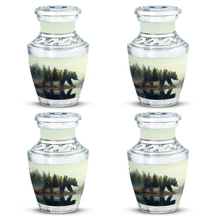 Bear  Small Urn Set of 4 Combo