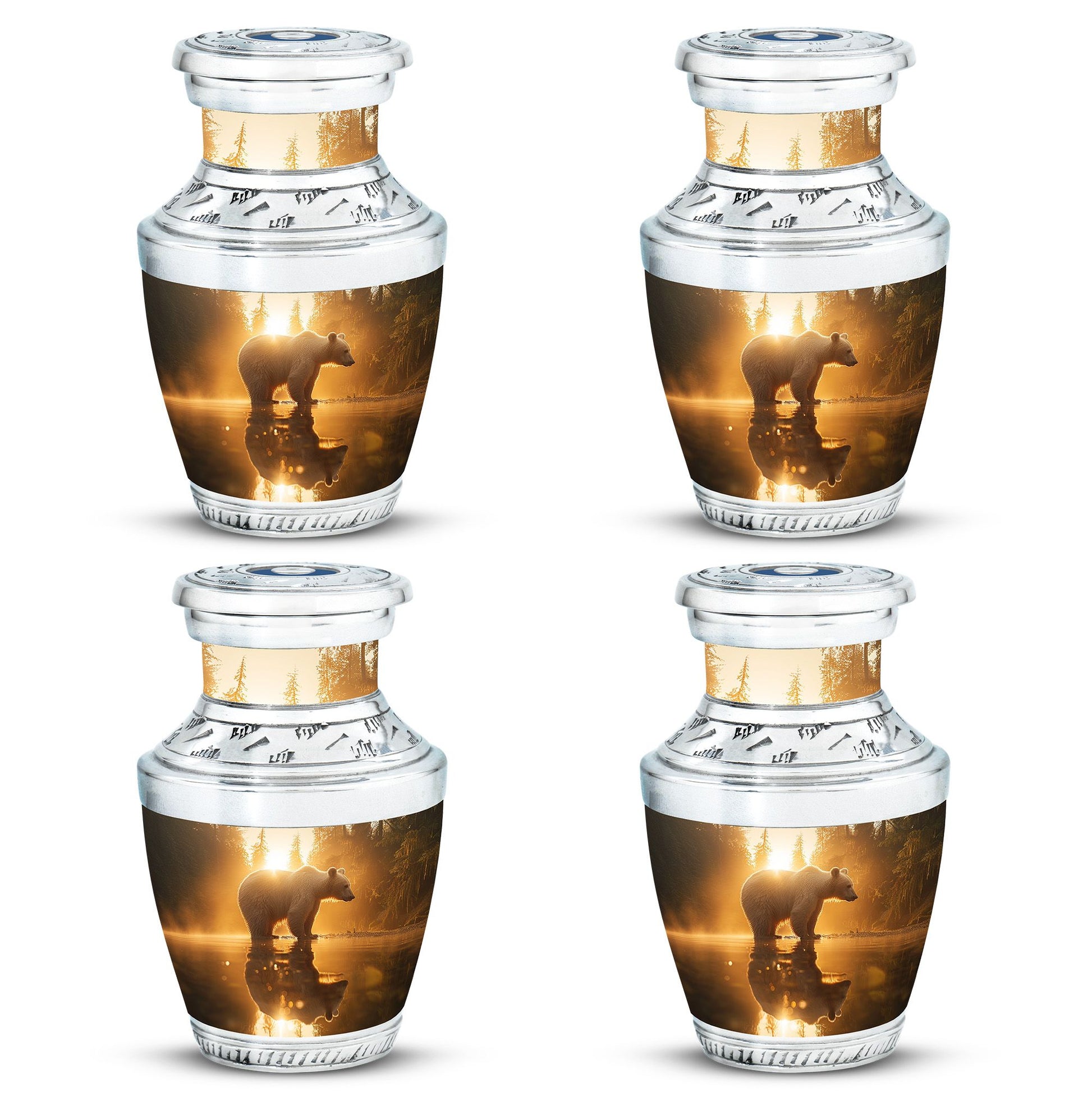 Bear  Small Urn Set of 4 Combo