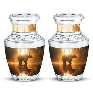 Bear  Small Urn Set of 2 Combo