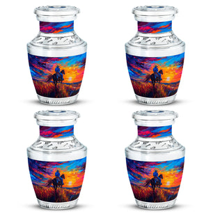 Cowboy  Small Urn Set of 4 Combo