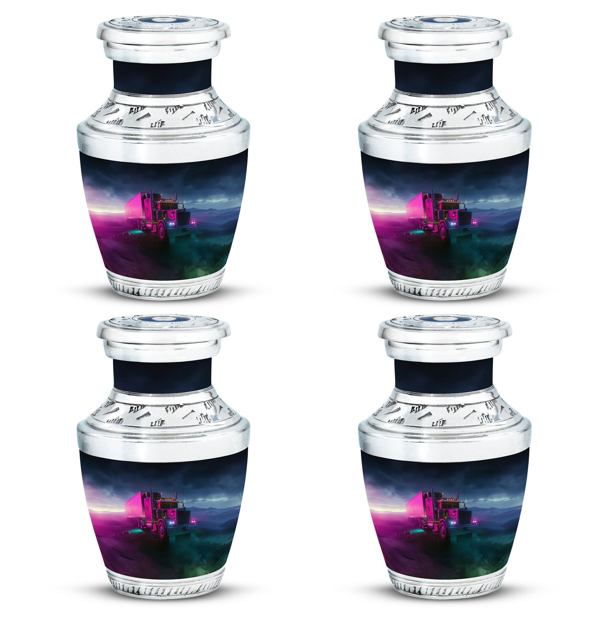 Truck  Small Urn Set of 4 Combo