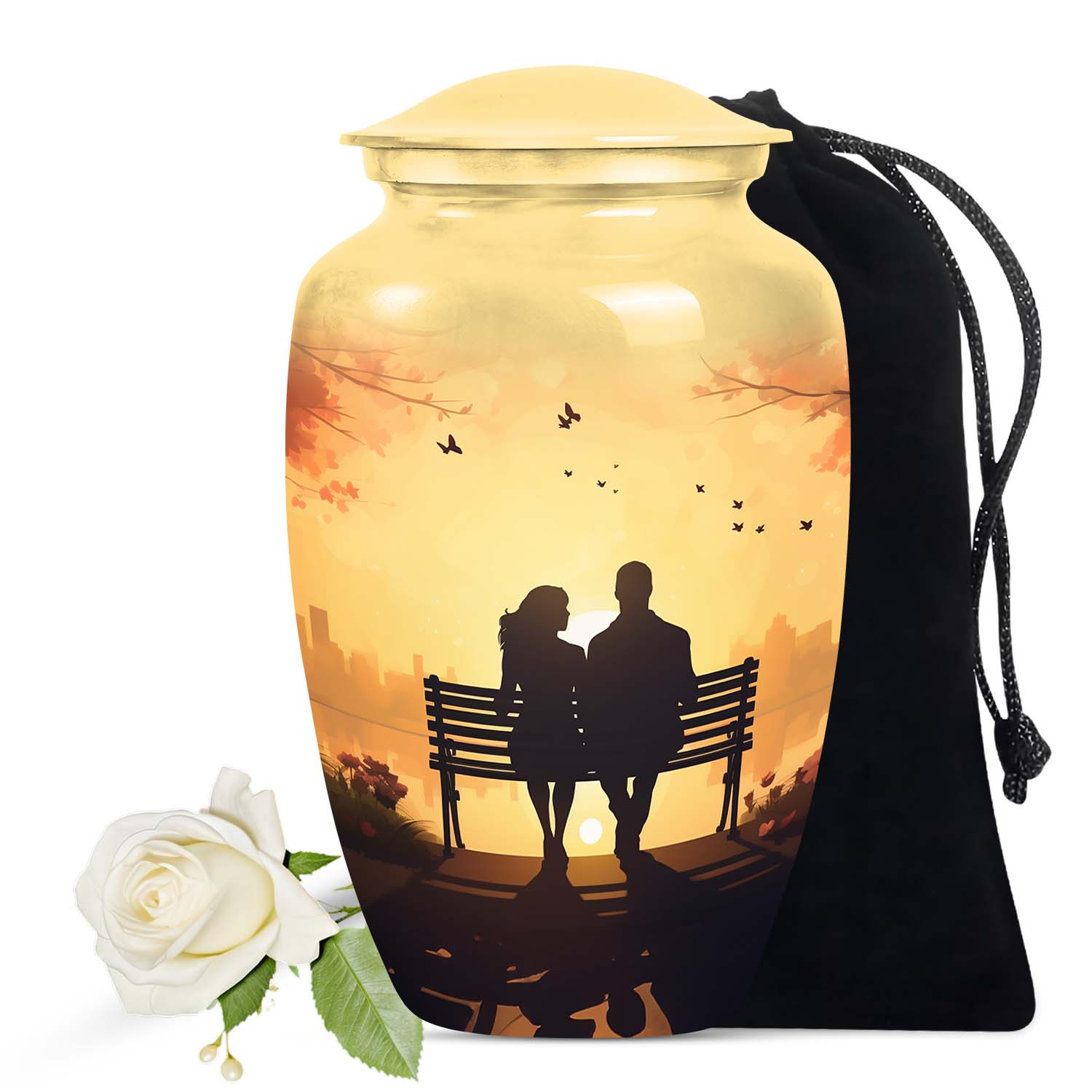 Couple Urn Keepsake Size 3 Inch