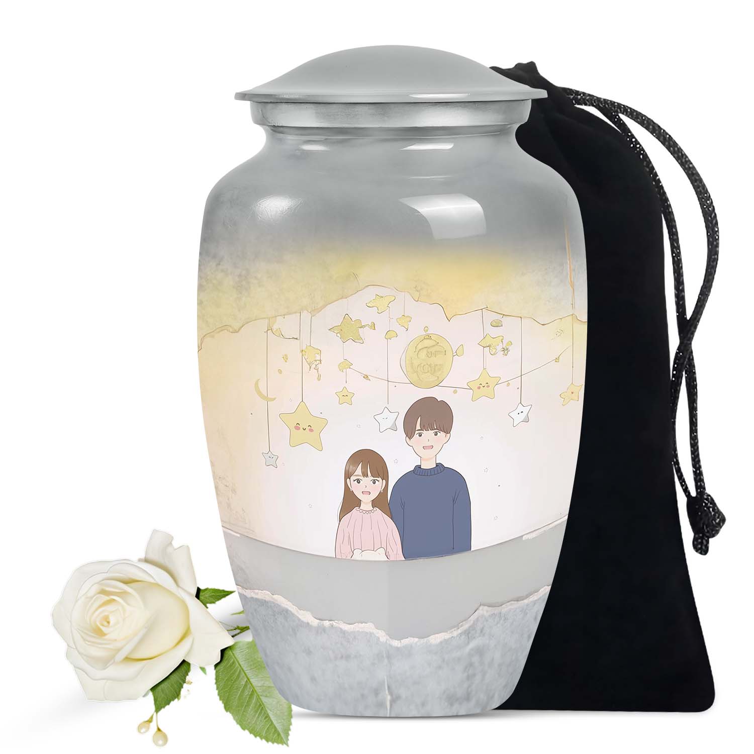 Couple Urn Keepsake Size 3 Inch