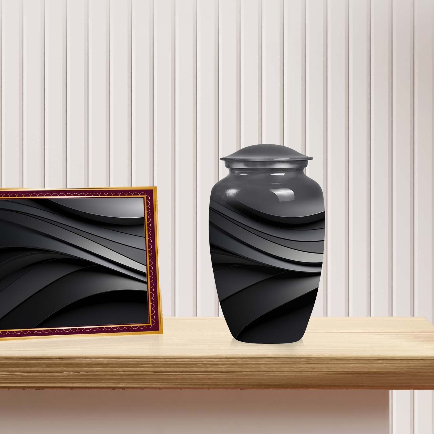 Black Urn Large 10 Inch