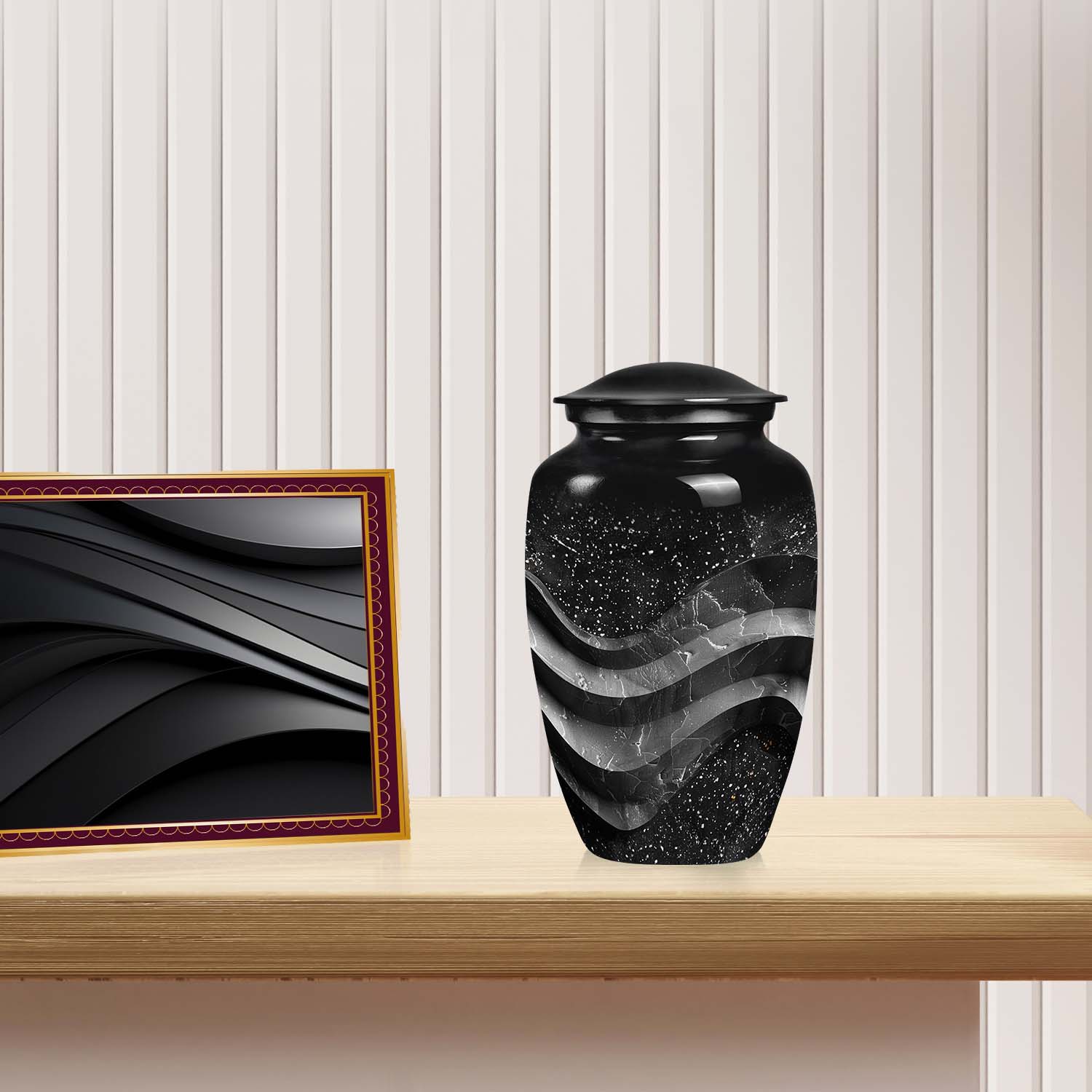 Black Urn Large 10 Inch