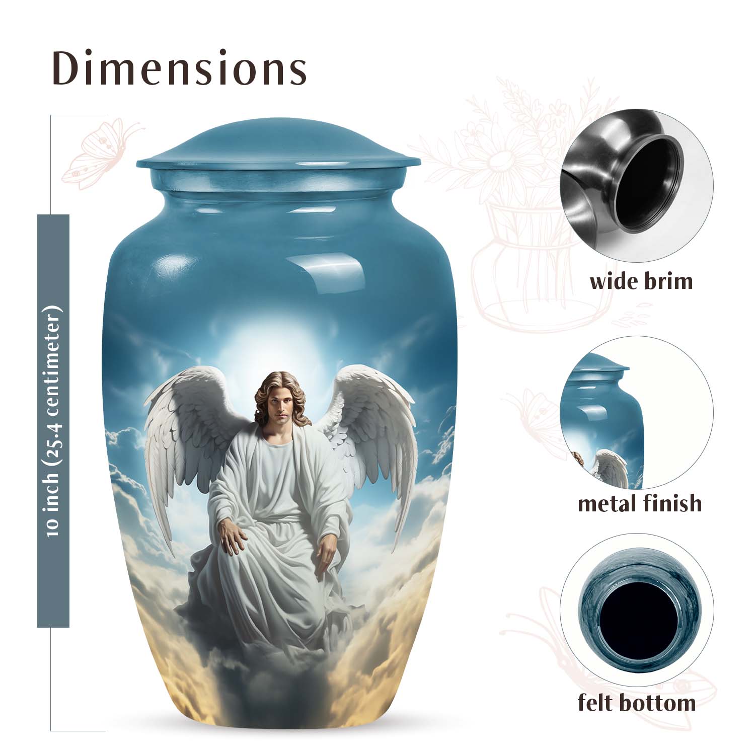 Angel Urn Medium 6 Inch