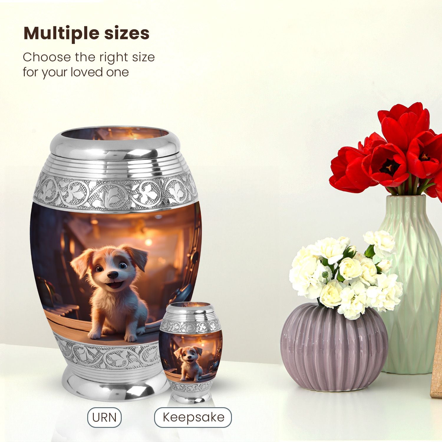 Dog Large Urn 10 Inch