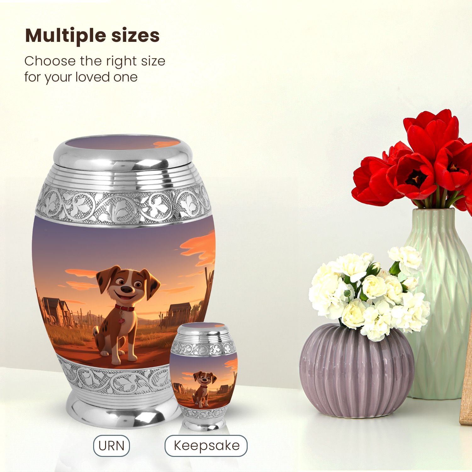 Dog Large Urn 10 Inch