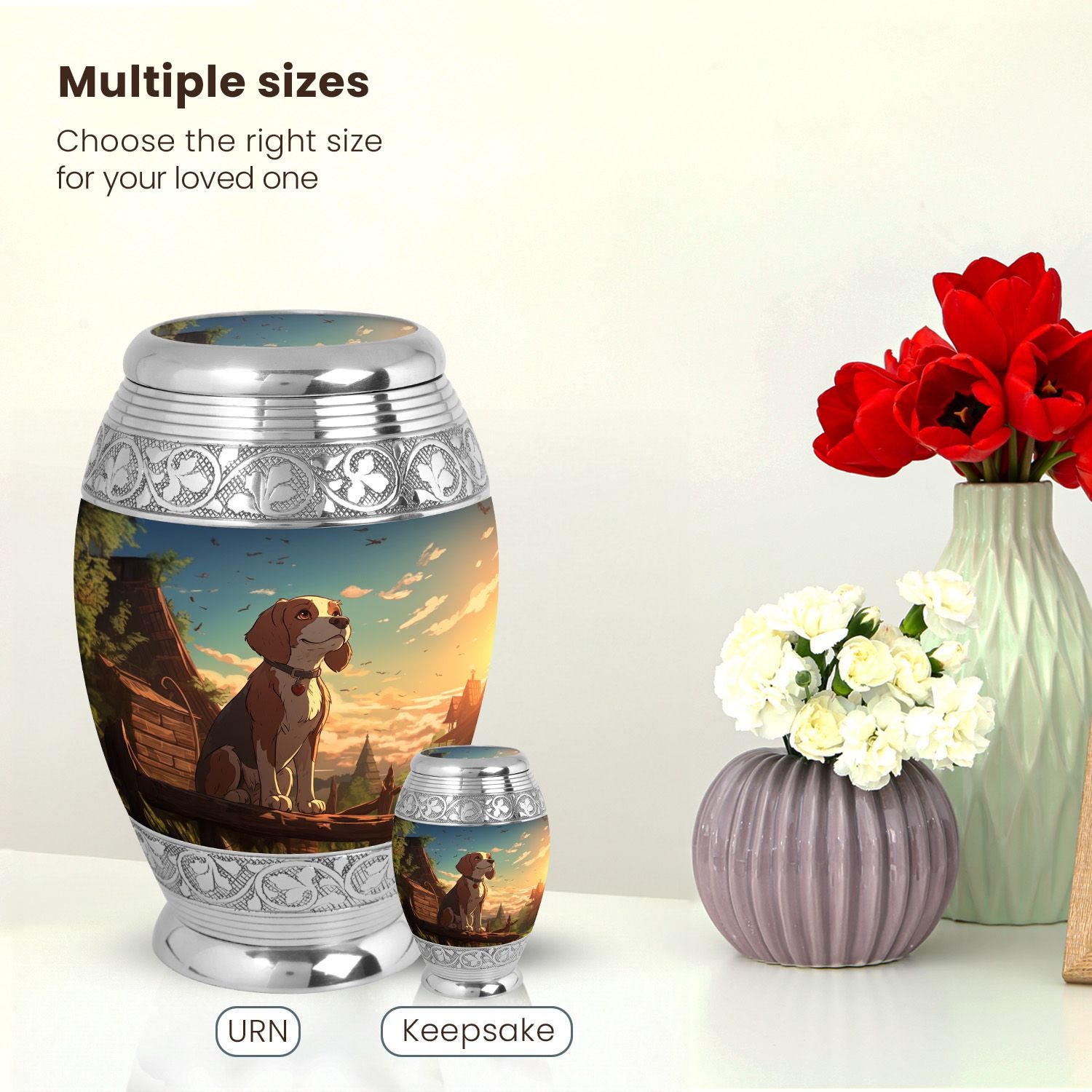 Dog Large Urn 10 Inch