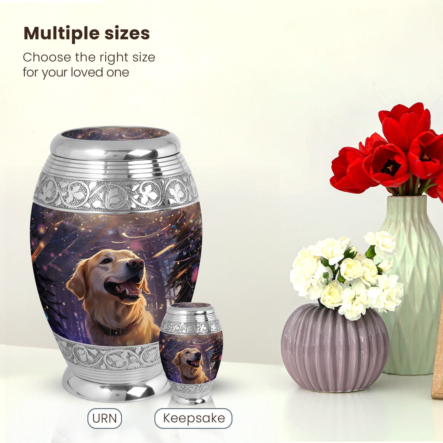 Dog Large Urn 10 Inch