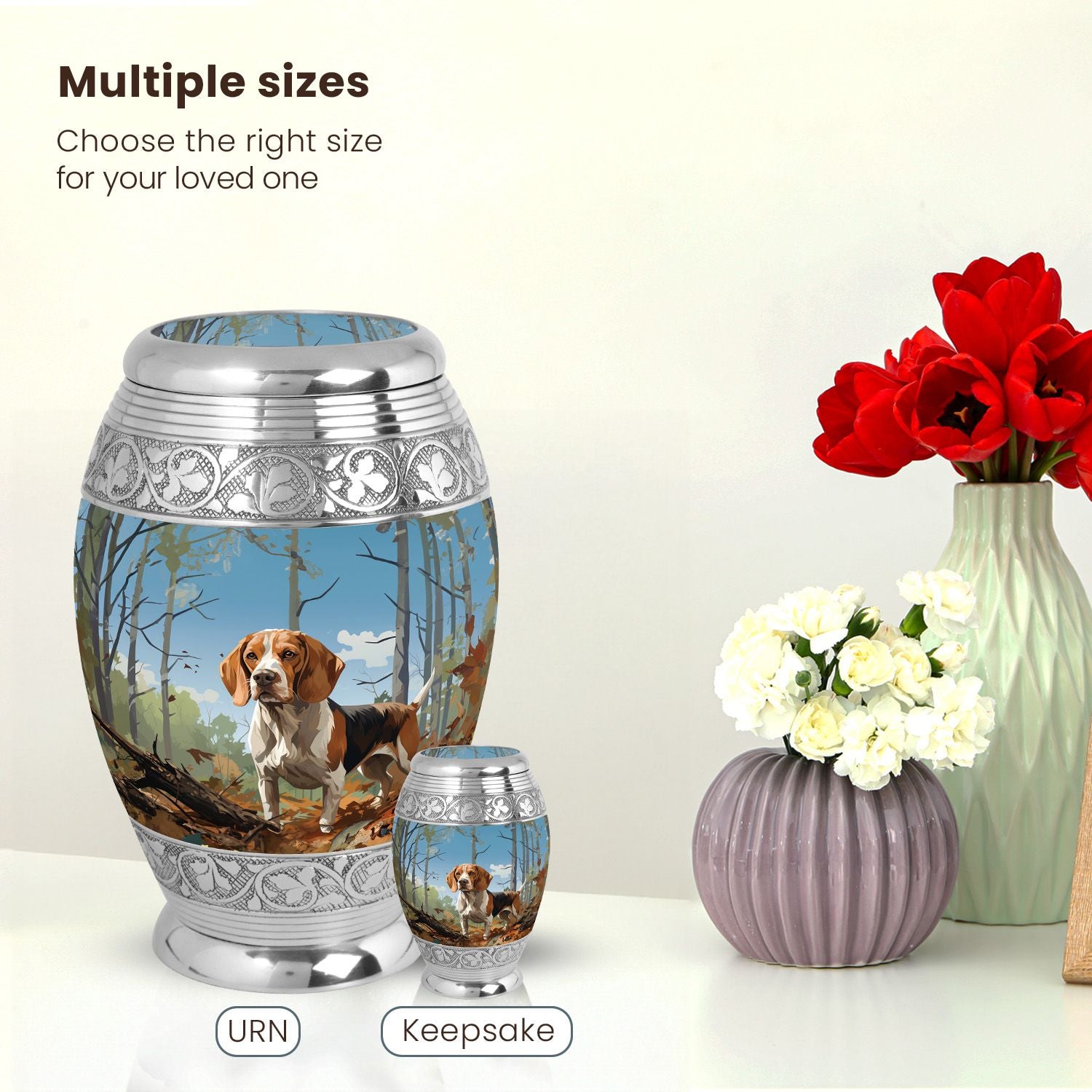 Dog Large Urn 10 Inch