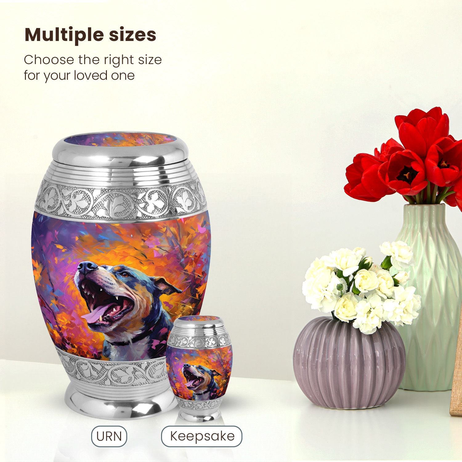 Dog Large Urn 10 Inch