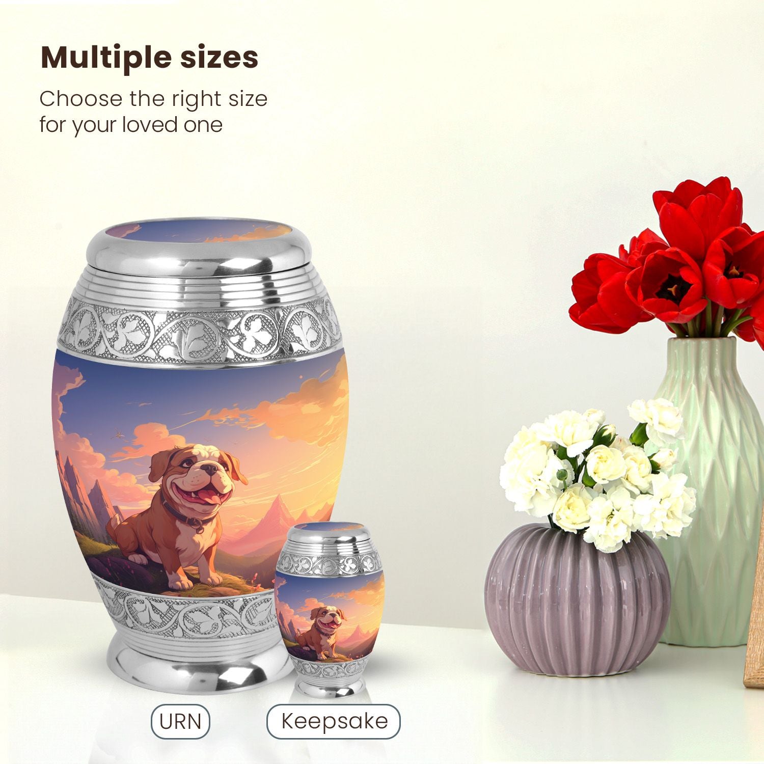 Dog Large Urn 10 Inch