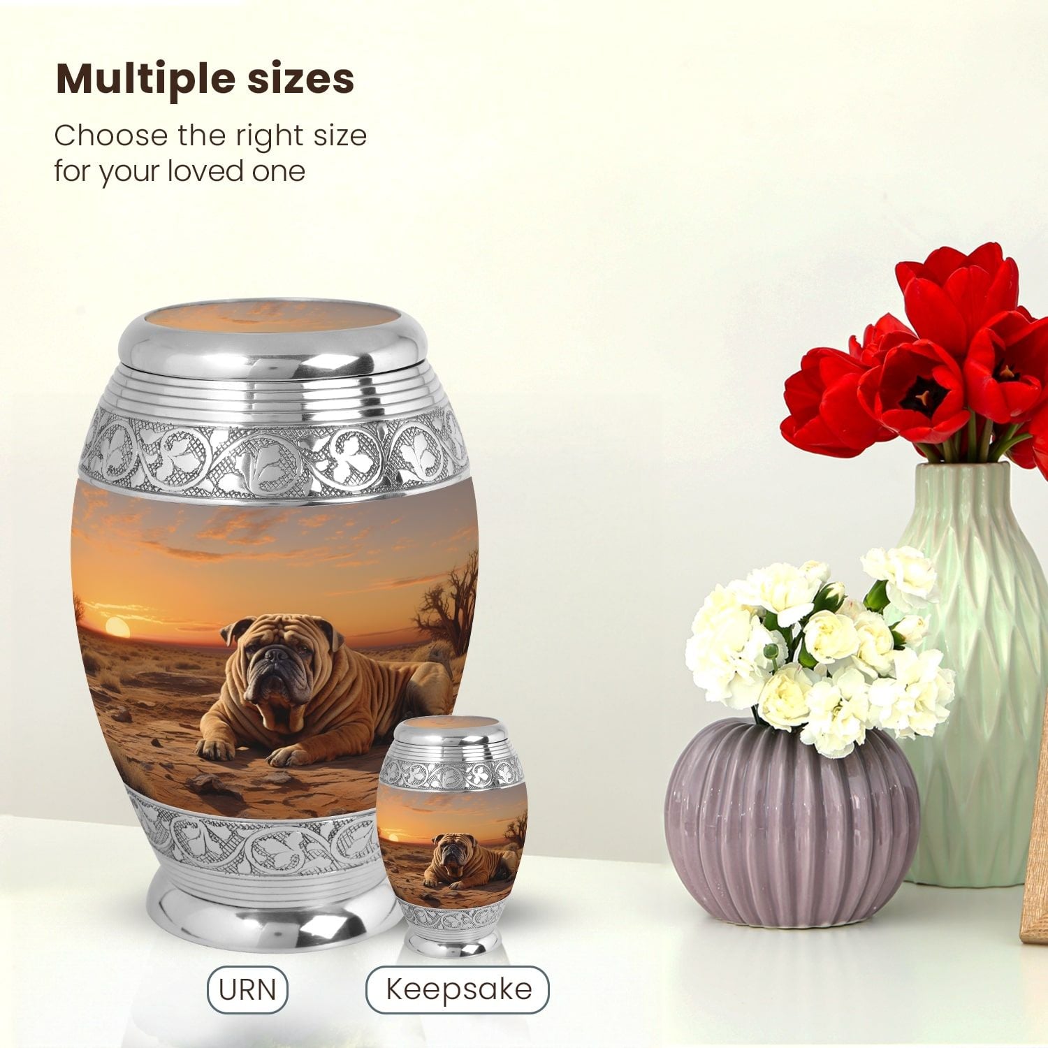 Dog Large Urn 10 Inch