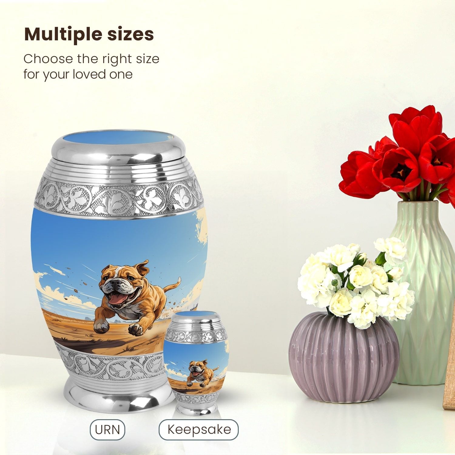 Dog Large Urn 10 Inch