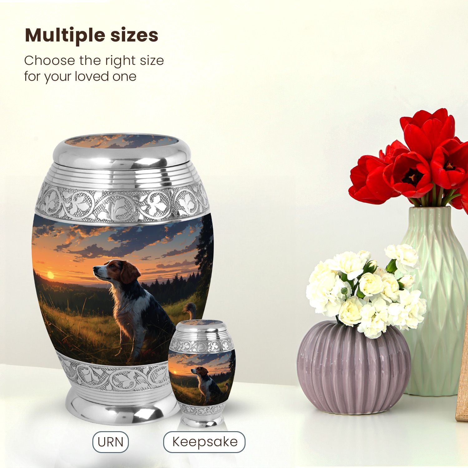 Dog Large Urn 10 Inch