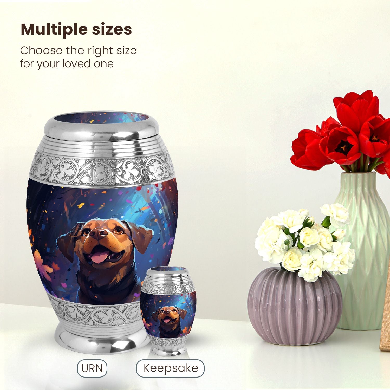 Dog Large Urn 10 Inch