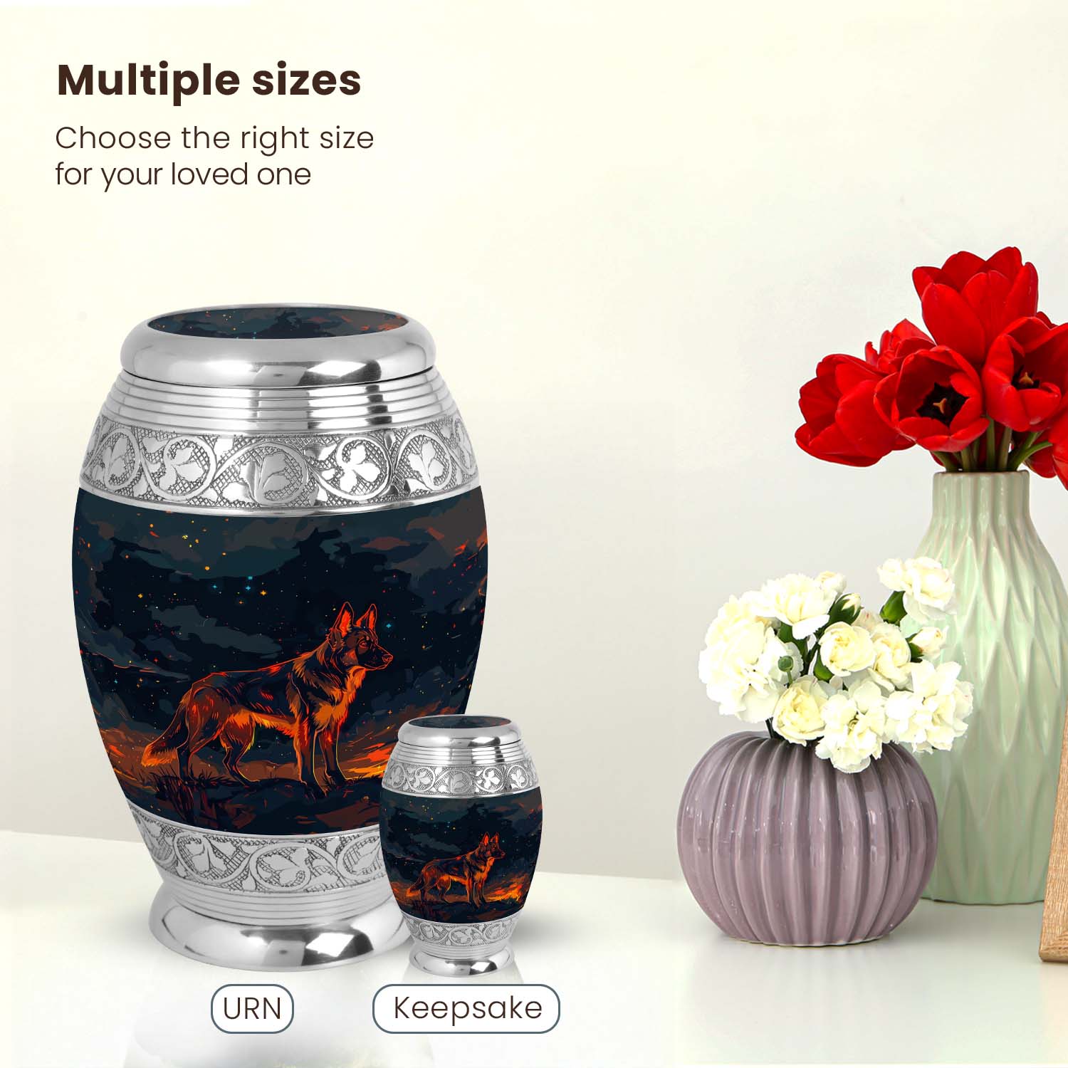 Dog Large Urn 10 Inch