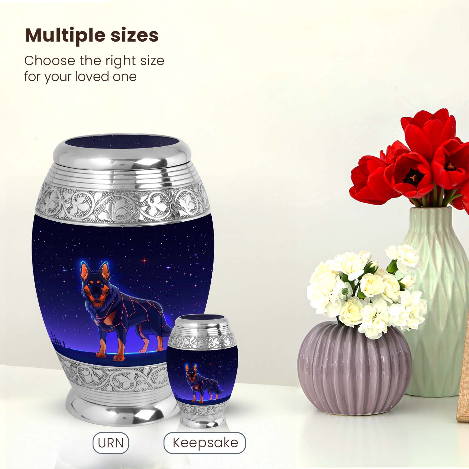 Dog Large Urn 10 Inch