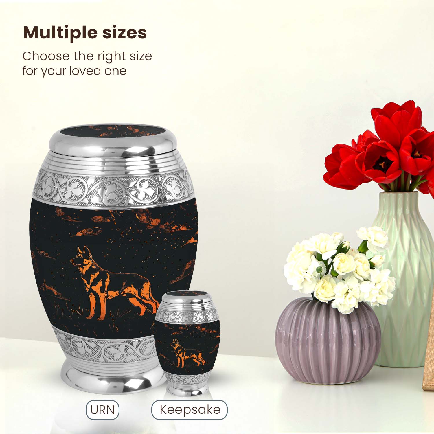 Dog Large Urn 10 Inch